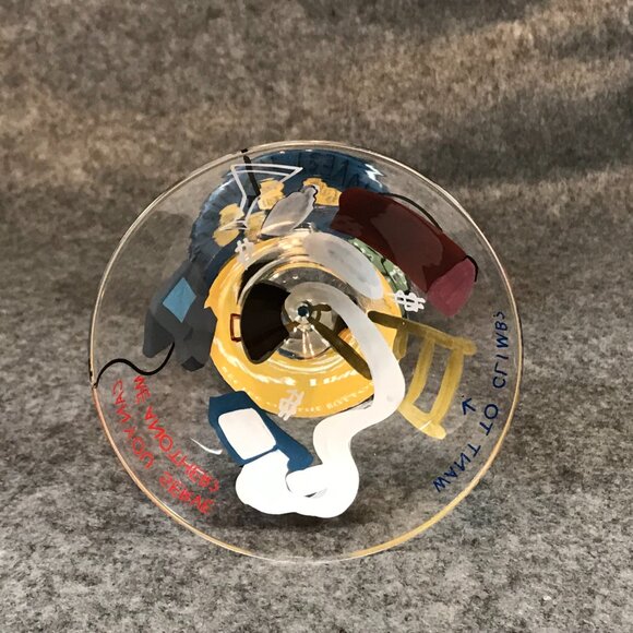 Martini Glass "Love My Martini" Hand Painted 7 OZ Glass Artist Lolita - Picture 7 of 11